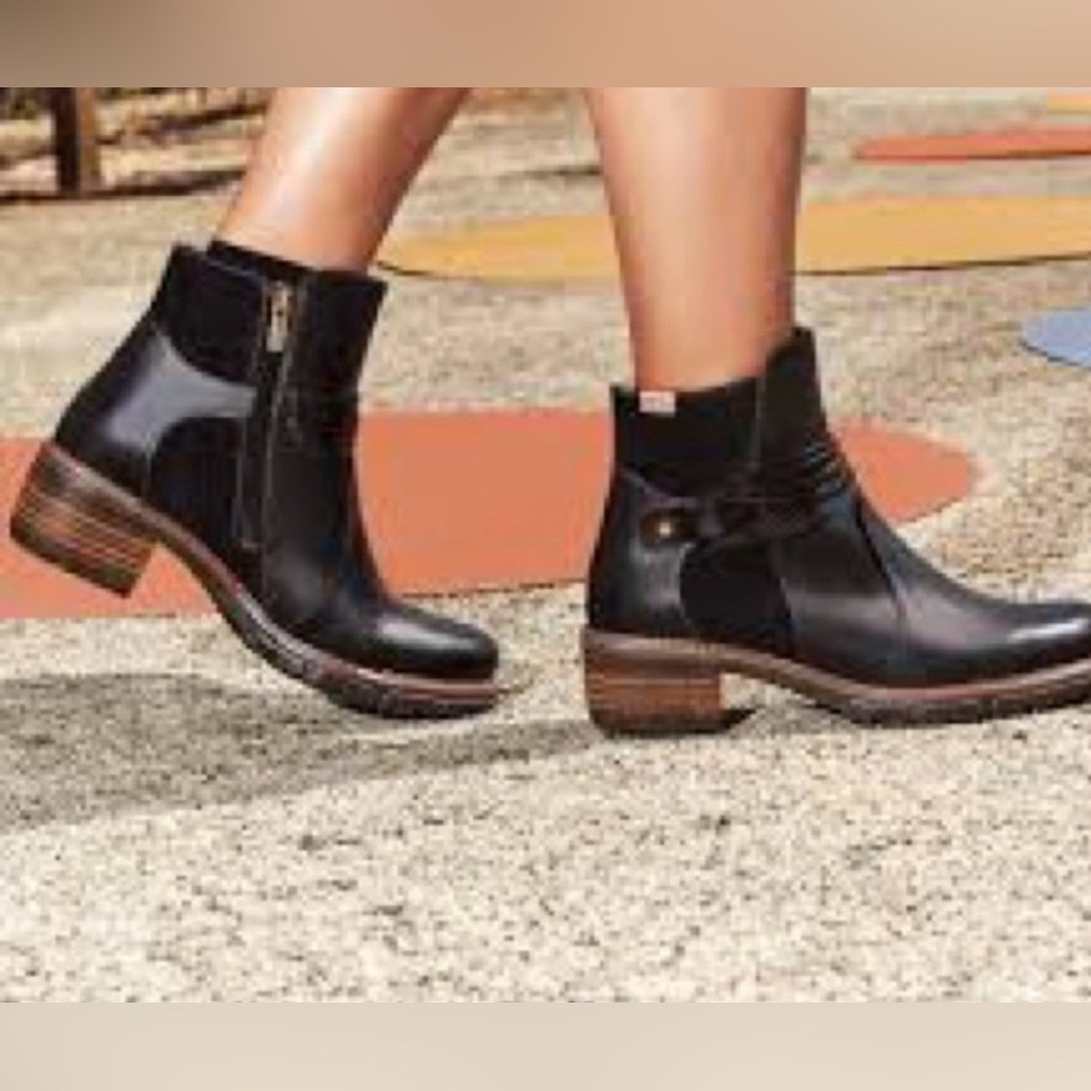 Pikolinos NWOT Women's San Sebastián Leather Booties Sz 38, 7.5-8 US - Picture 2 of 13